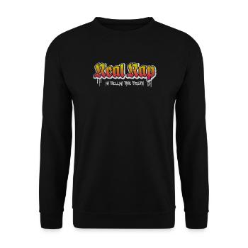 Real Rap - Unisex Sweatshirt - black - Front - Alina (178cm) & Michal (187cm)
