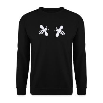 Silhouettes d’abeilles - Sweat-shirt Unisexe - noir - Devant - Alina (178cm) & Michal (187cm)