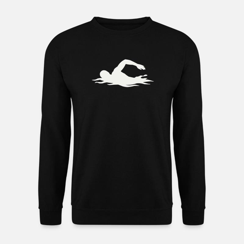 Silhouette de nageurs dans l’eau - Sweat-shirt Unisexe - noir