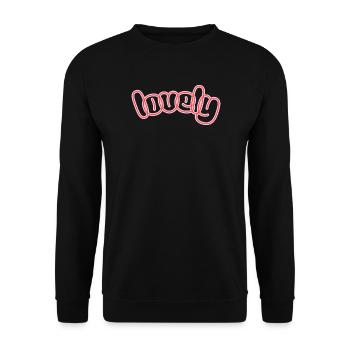 Joli logo en écriture néon - Sweat-shirt Unisexe - noir - Devant - Alina (178cm) & Michal (187cm)
