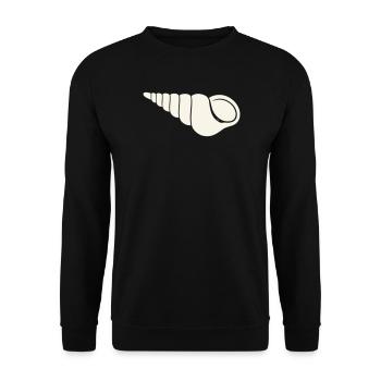 Coastal spiral shell sketch - Unisex Sweatshirt - black - Front - Alina (178cm) & Michal (187cm)