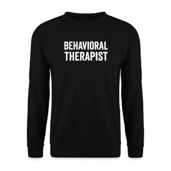 Behavioural therapist, school behaviour technician - Unisex Sweatshirt - black - Front - Alina (178cm) & Michal (187cm)