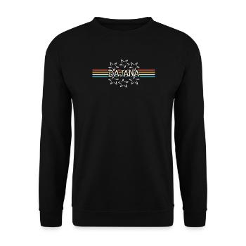 Dajana as a given name - Unisex Sweatshirt - black - Front - Alina (178cm) & Michal (187cm)