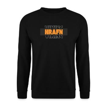 Wikinger Hrafn – Nordic Type - Unisex Pullover - Schwarz - Vorne - Alina (178cm) & Michal (187cm)