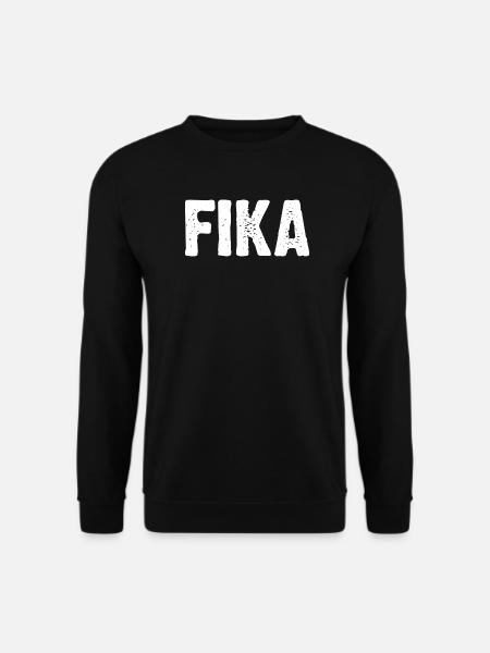 Fika Bold Distressed Type - Unisex Pullover - Schwarz