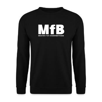 Meister für Bäderbetriebe MfB Schwimmbad Prüfung - Unisex Pullover - Schwarz - Vorne - Alina (178cm) & Michal (187cm)