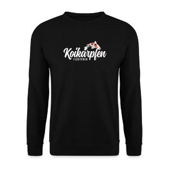 Koikarpfen Flüsterer - Unisex Pullover - Schwarz - Vorne - Alina (178cm) & Michal (187cm)