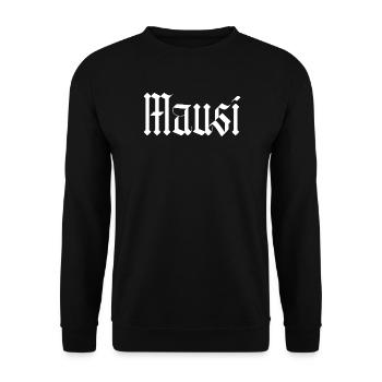 mausi / gothik stil (weiß) - Unisex Pullover - Schwarz - Vorne - Alina (178cm) & Michal (187cm)