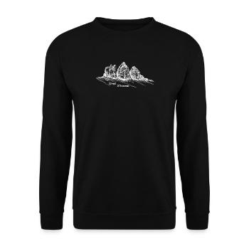 Les « trois sommets » du Tyrol du Sud - Sweat-shirt Unisexe - noir - Devant - Alina (178cm) & Michal (187cm)