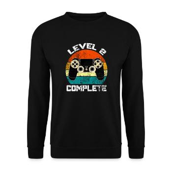 A LEVEL 2 COMPLETE VINTAGE - Unisex Sweatshirt - black - Front - Alina (178cm) & Michal (187cm)