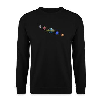 Syzygy Planetenring - Unisex Pullover - Schwarz - Vorne - Alina (178cm) & Michal (187cm)