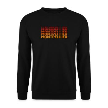Montpellier Typography - Unisex Sweatshirt - black - Front - Alina (178cm) & Michal (187cm)