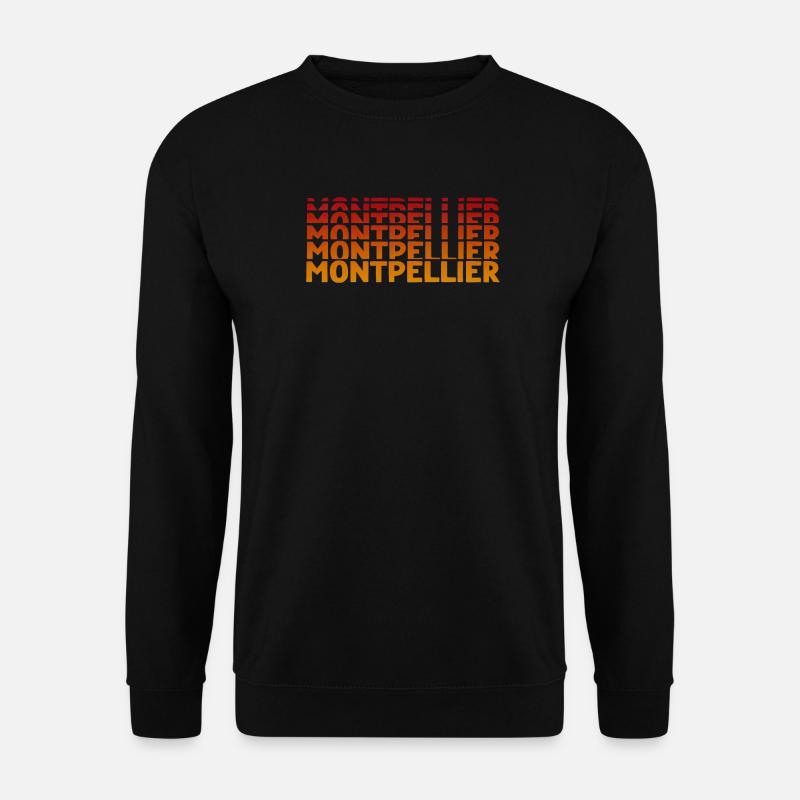 Montpellier Typografie - Unisex Pullover - Schwarz