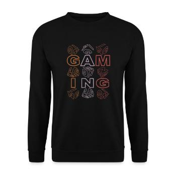 Gaming-bunt-transparent - Unisex Pullover - Schwarz - Vorne - Alina (178cm) & Michal (187cm)