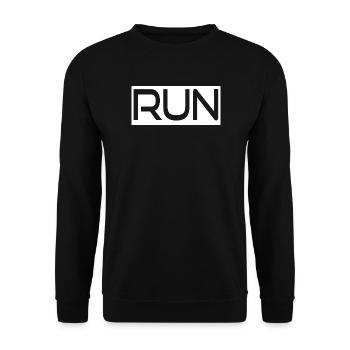 Run - Unisex Sweatshirt - black - Front - Alina (178cm) & Michal (187cm)