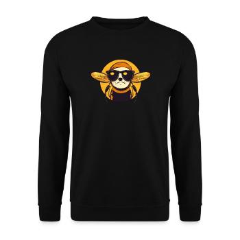 Bee Sunglasses Brummer Honey Bee - Unisex Sweatshirt - black - Front - Alina (178cm) & Michal (187cm)