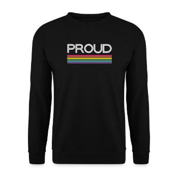 Pride Month LGBT - Proud! - Unisex Sweatshirt - black - Front - Alina (178cm) & Michal (187cm)