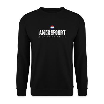 Amerfoort Netherlands Crest Tee - Unisex Sweatshirt - black - Front - Alina (178cm) & Michal (187cm)
