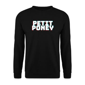 Petit poney - Sweat-shirt Unisexe - noir - Devant - Alina (178cm) & Michal (187cm)