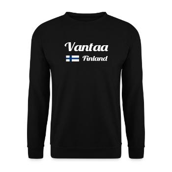 Vantaa Finnland Drucken - Unisex Pullover - Schwarz - Vorne - Alina (178cm) & Michal (187cm)