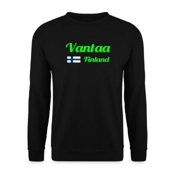 Vantaa Finnland Drucken - Unisex Pullover - Schwarz - Vorne - Alina (178cm) & Michal (187cm)