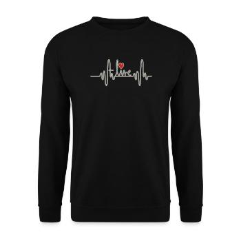 Lebendig - Unisex Pullover - Schwarz - Vorne - Alina (178cm) & Michal (187cm)