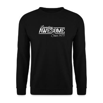 Legendary since 1975 Vintage - Unisex Sweatshirt - black - Front - Alina (178cm) & Michal (187cm)