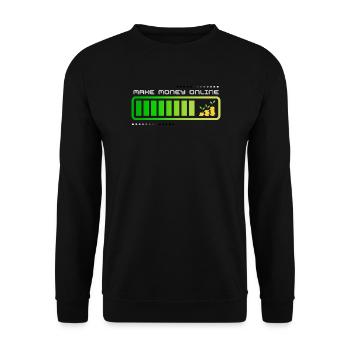 Money Maker Make Money Online Funny Gifts - Unisex Sweatshirt - black - Front - Alina (178cm) & Michal (187cm)