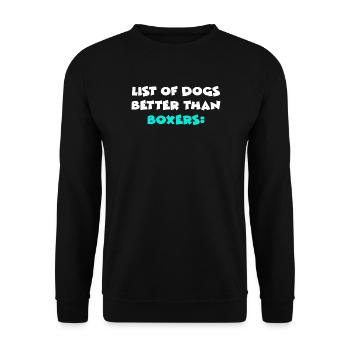 Boxer Dog - Unisex Sweatshirt - black - Front - Alina (178cm) & Michal (187cm)