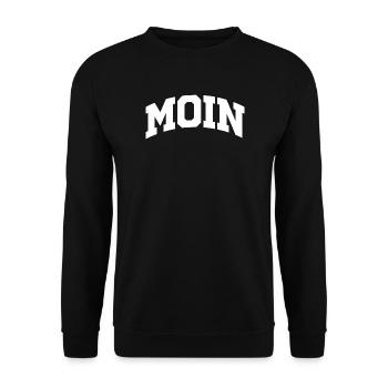 MOIN – North German in college style - Unisex Sweatshirt - black - Front - Alina (178cm) & Michal (187cm)