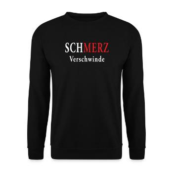 SCHMERZ VERSCHWINDE - Unisex Pullover - Schwarz - Vorne - Alina (178cm) & Michal (187cm)