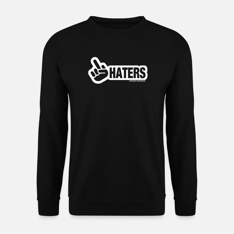 Haters Peace Sign Design - Unisex Sweatshirt - black