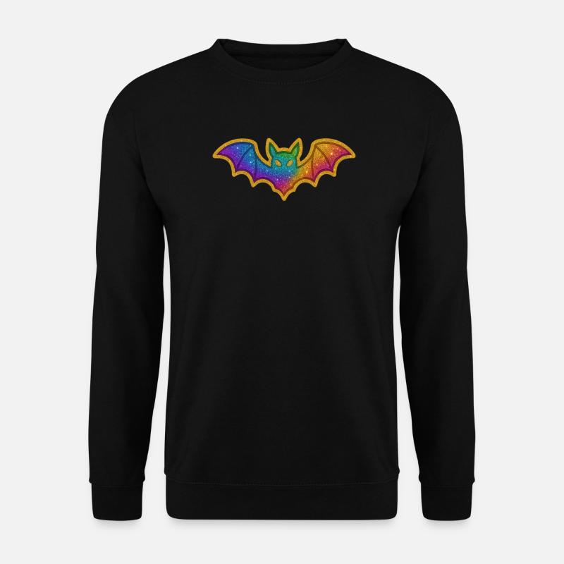Galaktische Bat-Glitzerfledermaus - Unisex Pullover - Schwarz