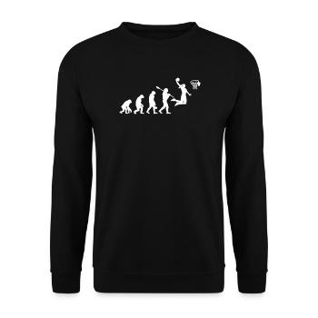 Evolution of Basketball Female Athlete Player - Unisex Sweatshirt - black - Front - Alina (178cm) & Michal (187cm)