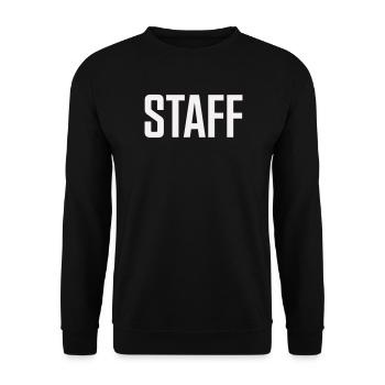 Staff - Unisex Sweatshirt - black - Front - Alina (178cm) & Michal (187cm)