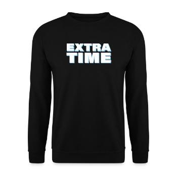 EXTRA TIME - Unisex Sweatshirt - black - Front - Alina (178cm) & Michal (187cm)