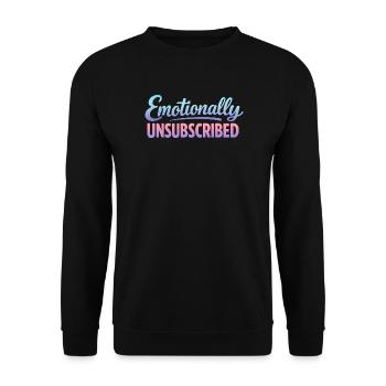 Sarcasme déconnecté émotionnellement Femmes drôles - Sweat-shirt Unisexe - noir - Devant - Alina (178cm) & Michal (187cm)