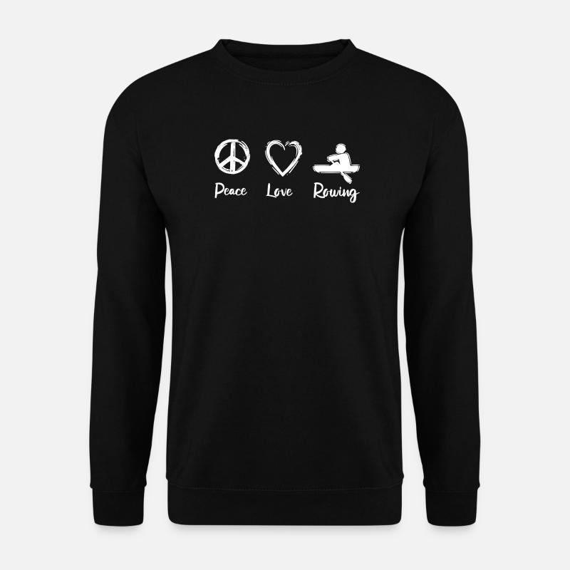 Peace Love Rowing - Unisex Pullover - Schwarz