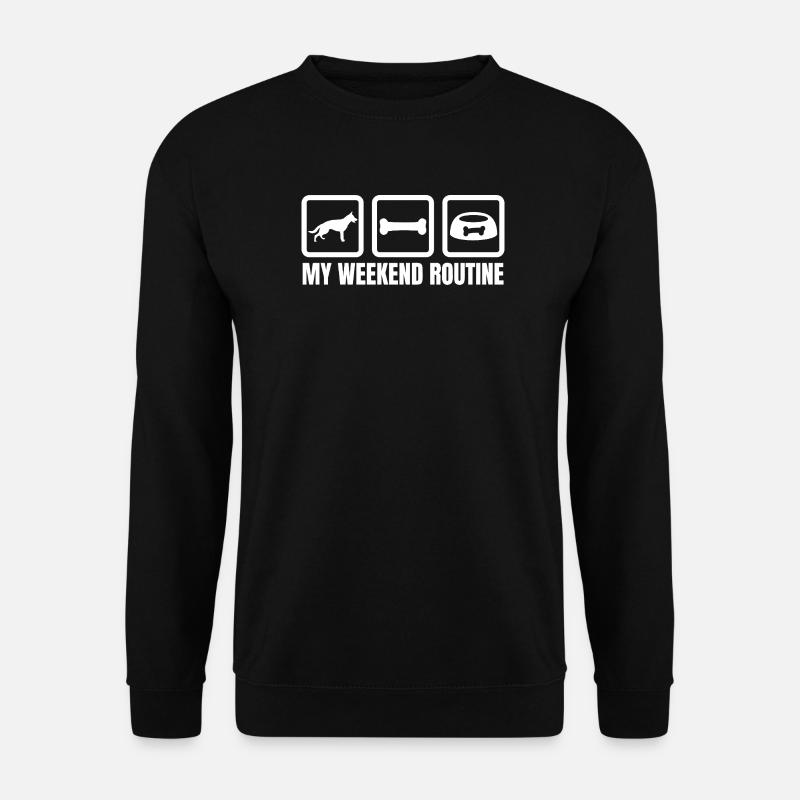 Meine Wochenendroutine - Unisex Pullover - Schwarz