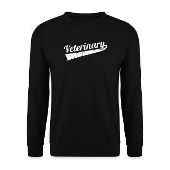 Lustiger Tierarzt - Unisex Pullover - Schwarz - Vorne - Alina (178cm) & Michal (187cm)