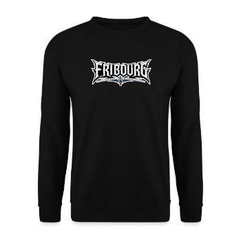Fribourg Design - Unisex Sweatshirt - black - Front - Alina (178cm) & Michal (187cm)