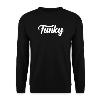 Logo musical funky - Sweat-shirt Unisexe - noir - Devant - Alina (178cm) & Michal (187cm)