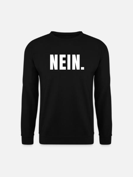 NEIN. | Klares Statement in Typografie - Unisex Pullover - Schwarz