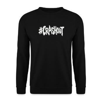 Crashout – Frecher Spruch im Graffiti Style - Unisex Pullover - Schwarz - Vorne - Alina (178cm) & Michal (187cm)