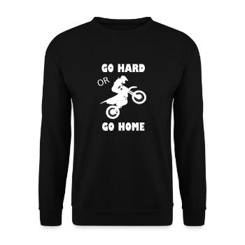 Motorbike Bike Motorsport Motocross Motorbike - Unisex Sweatshirt - black - Front - Alina (178cm) & Michal (187cm)