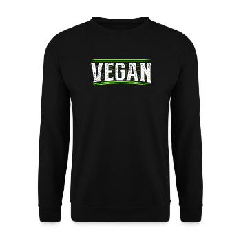 Vegan | Vegan | vegan - Unisex Sweatshirt - black - Front - Alina (178cm) & Michal (187cm)