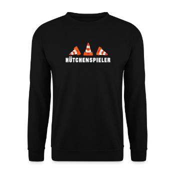 Hütchenspieler - Straßenbau (1) - Unisex Pullover - Schwarz - Vorne - Alina (178cm) & Michal (187cm)
