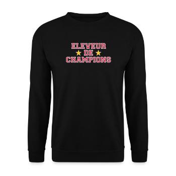 Eleveur de Champions - Sweat-shirt Unisexe - noir - Devant - Alina (178cm) & Michal (187cm)