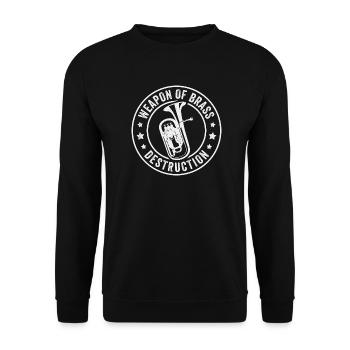 Bariton Euphonium Blasmusik Orchester Musiker - Unisex Pullover - Schwarz - Vorne - Alina (178cm) & Michal (187cm)