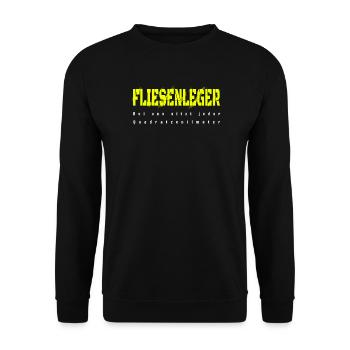 Fliesenleger Design - Unisex Pullover - Schwarz - Vorne - Alina (178cm) & Michal (187cm)